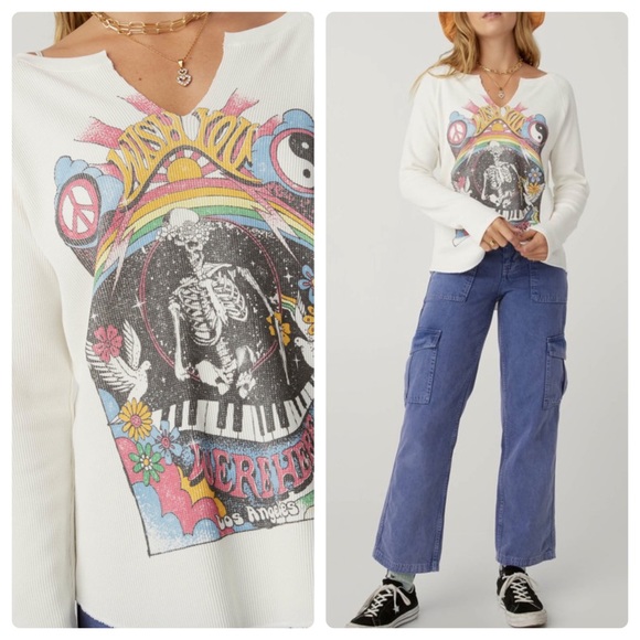 Daydreamer Tops - DAYDREAMER Cotton Wish You Were Here Thermal S
